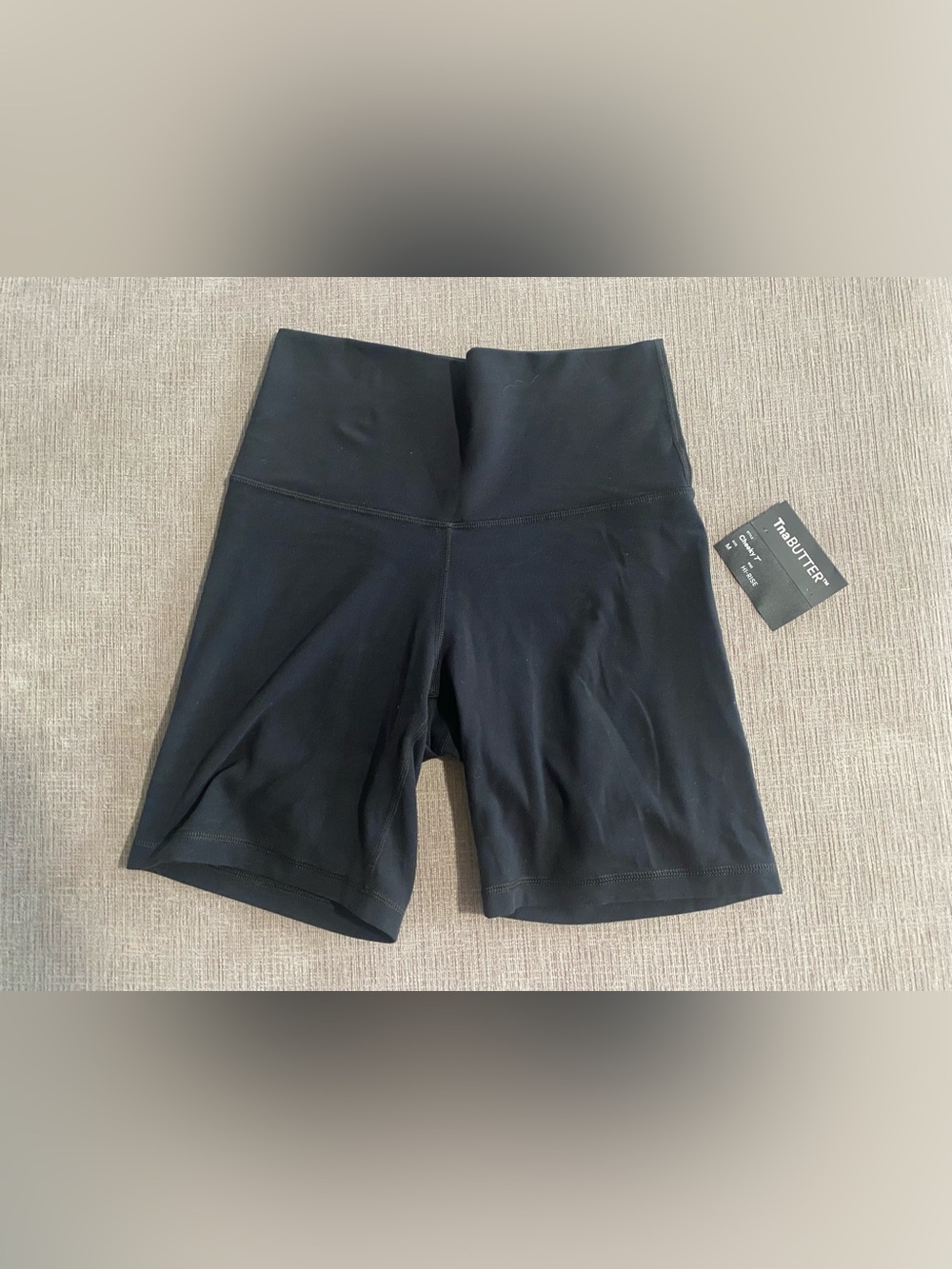 TnaBUTTER High-Waist Black CHEEKY 7" Shorts